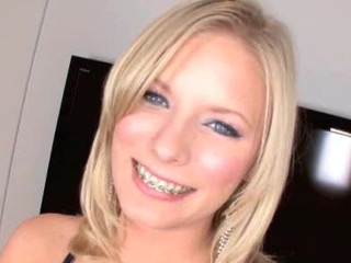 Kyleigh Ann is a super cute golden-haired teen that still has her braces on but desires to get nasty. That Hottie gives head during the time that playing with her cunt and than slams her taut love tunnel back and forth on the hard strapon in her love tunnel until that babe gets her throat filled with cum.